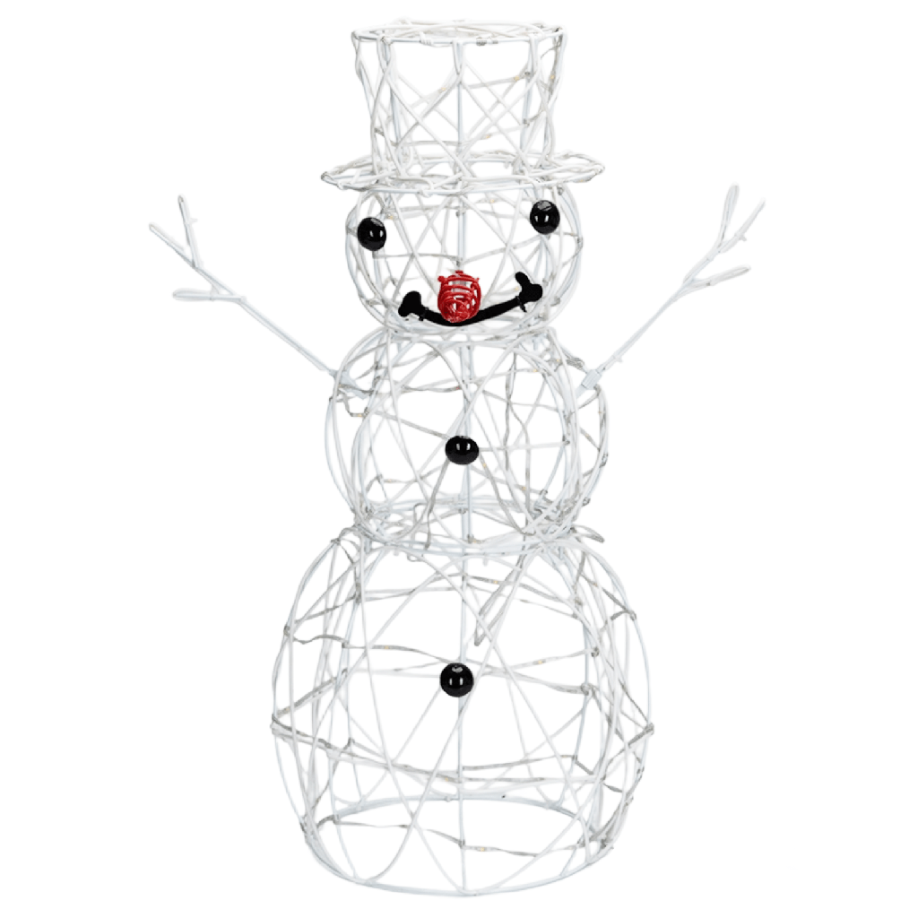 [B10303KW5] Bonhomme de neige acrylique basse tension, Blanc froid, 0.6m ,IP44, Intérieur&Extérieur