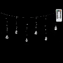 Aigostar Serieel verbindbare laagspanning Ijspegel Wave Wensbal koel wit 3m+3m*0,6m 12 snoeren 12 strips IP44 Binnen/Buiten