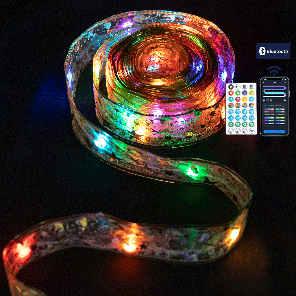 Bluetooth Niederspannungs-Goldenes breites Band RGBIC 10 m