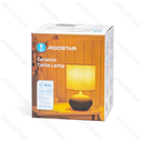 Tafellamp Keramiek Bolvormig Lichtcyaan met stoffen lampenkap (zonder lichtbron) E14