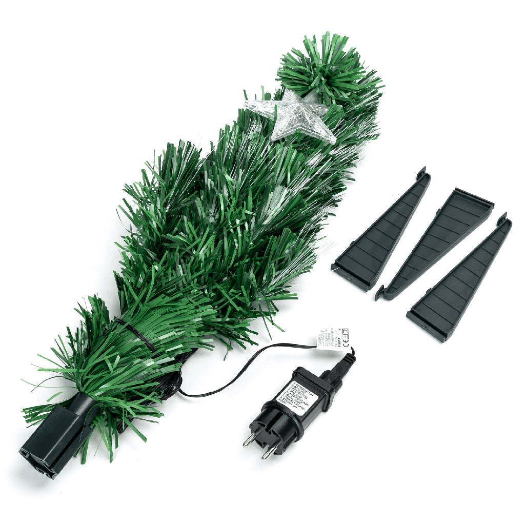 Aigostar Kerstboom van optische vezel met laag voltage Koud wit 0.6m IP44 Binnen/Buiten