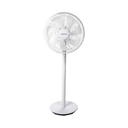 Ventilateur sur pied, 16 pouces, 7 pales, 3 vitesses, blanc