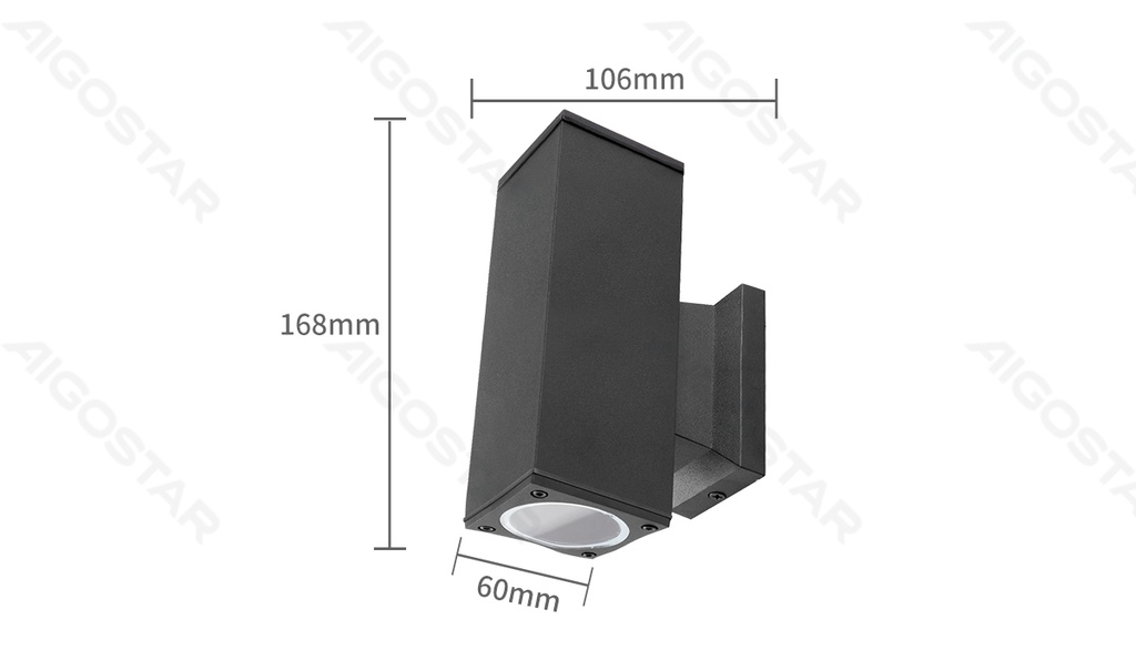 [B10304VEO] Two-way Wall Light Black (Without Light Source) GU10