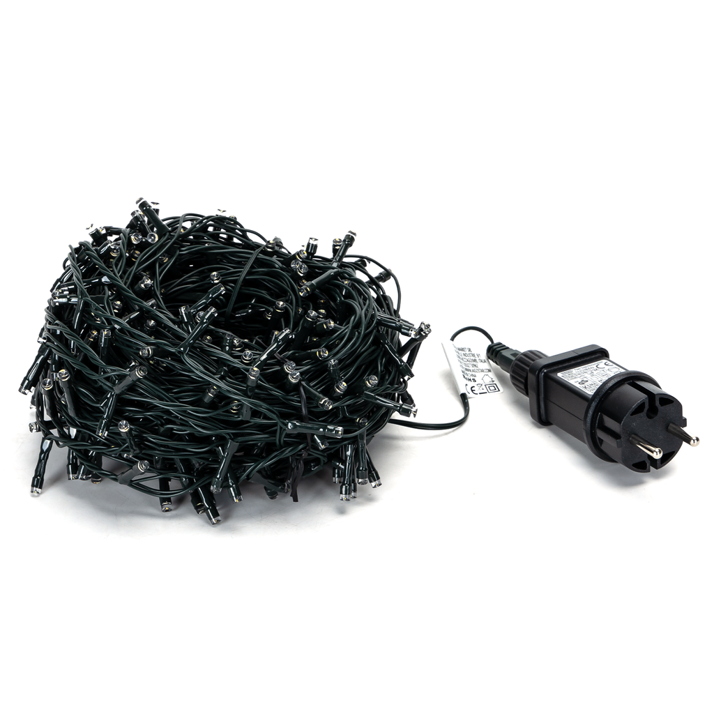 Niedervolt-Lichterkette flach, Warmes Weiß-Kaltes Weißt, 20m,Farbkarton