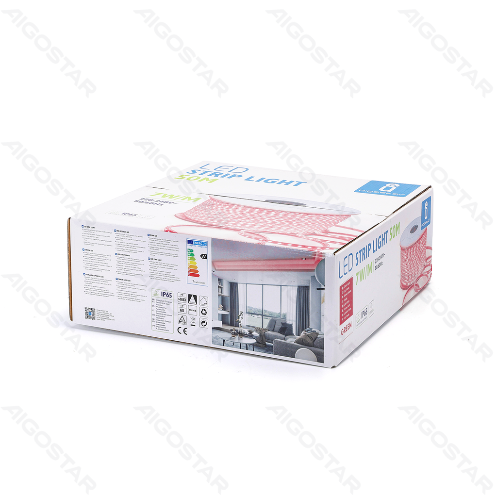 [B10302XSM] Bande lumineuse LED Circuit intégré 5050-60 Rouge 50m 10mm