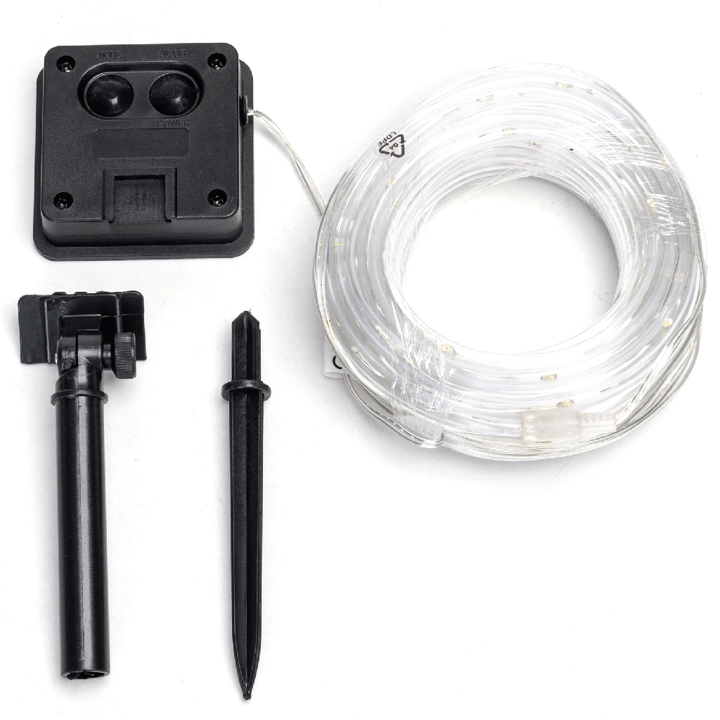 [B10303K9D] Aigostar Lichtstrookbuis van -Φ5mm op zonne-energie Warm wit 2m+10m