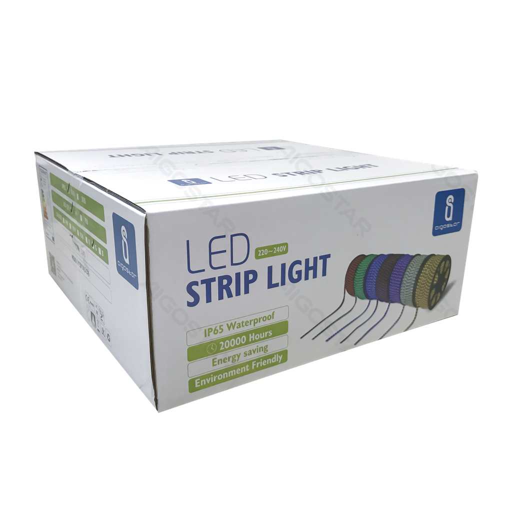 [B10302LDJ] LED Strip licht 230VAC 5050-60 Groen 50m 8mm