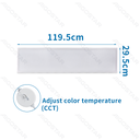 Aigostar LED Paneelverlichting Back-lit 3500K-6000K Wit 32W W295*L1195*H30mm UGR < 19 met stekker