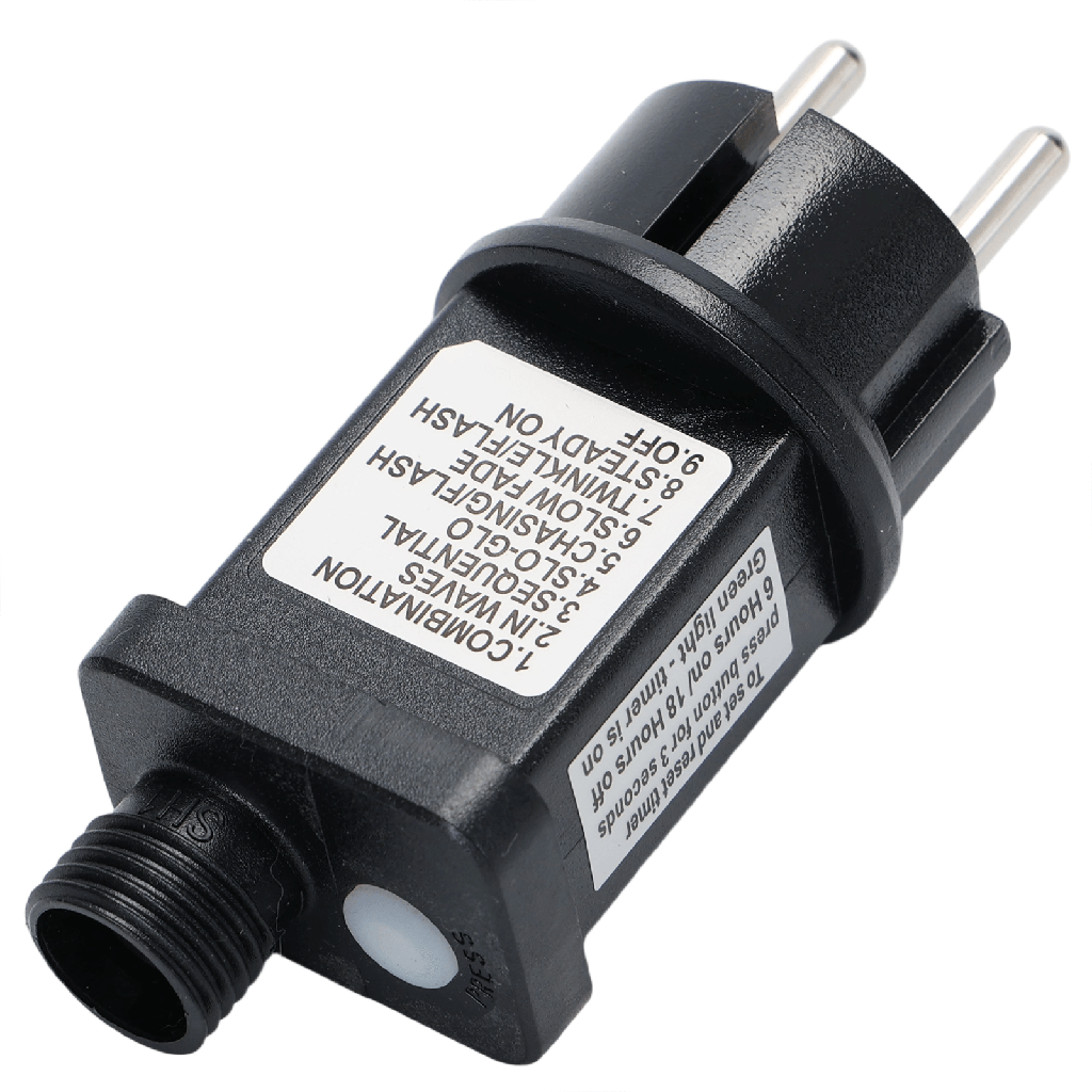 Adaptateur mémoire de minuterie à 8 fonctions 31 V 3,6 W avec indice de protection IP44