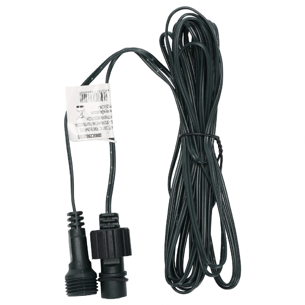 Donkergroene verlengsnoer van 5 meter voor lichtsnoer IP44 Binnen/Buiten