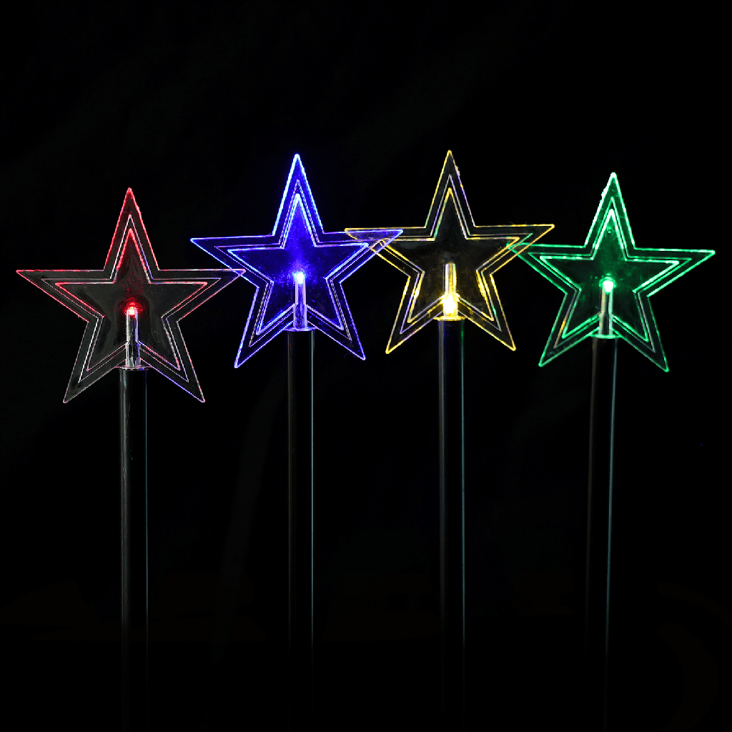 Aigostar Licht in de vorm van een pentagram in de grond op zonne-energie RGBY 1m+1m IP65 Buiten