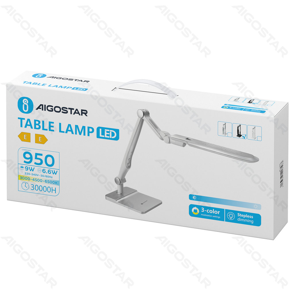 [B10311A0G] Dimmbare LED-Tischleuchte Schwarz 9W 3000-6500K