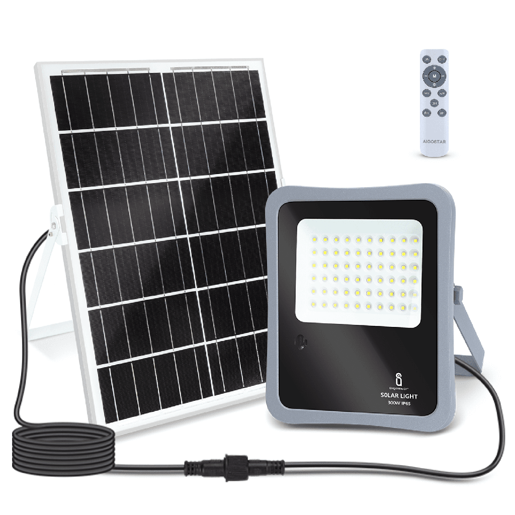 [B10201XHT] Aigostar Solar flood light Separated 300W 6500K 2m 02 series