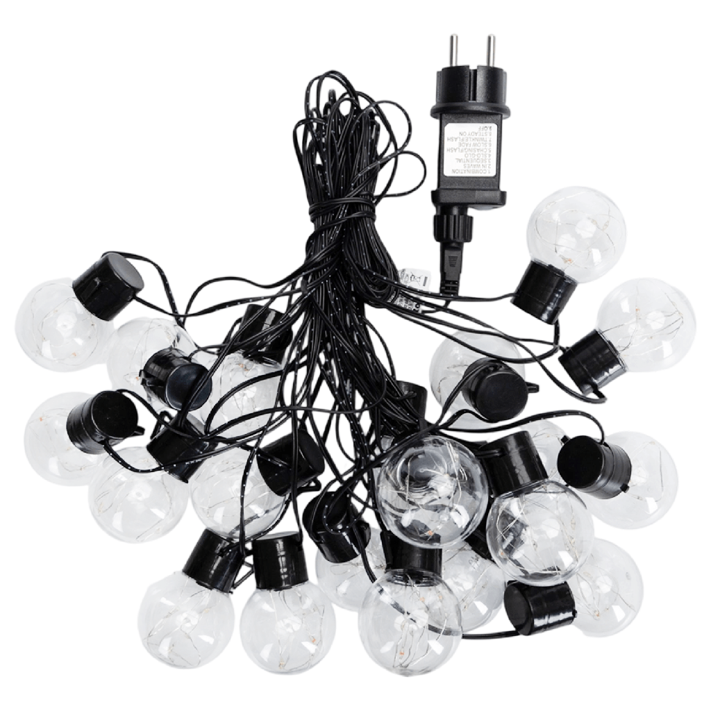[B103031R5] Aigostar Lichtstrook met koperdraad en laag voltage G50 warm wit 10m IP44 Binnen/Buiten