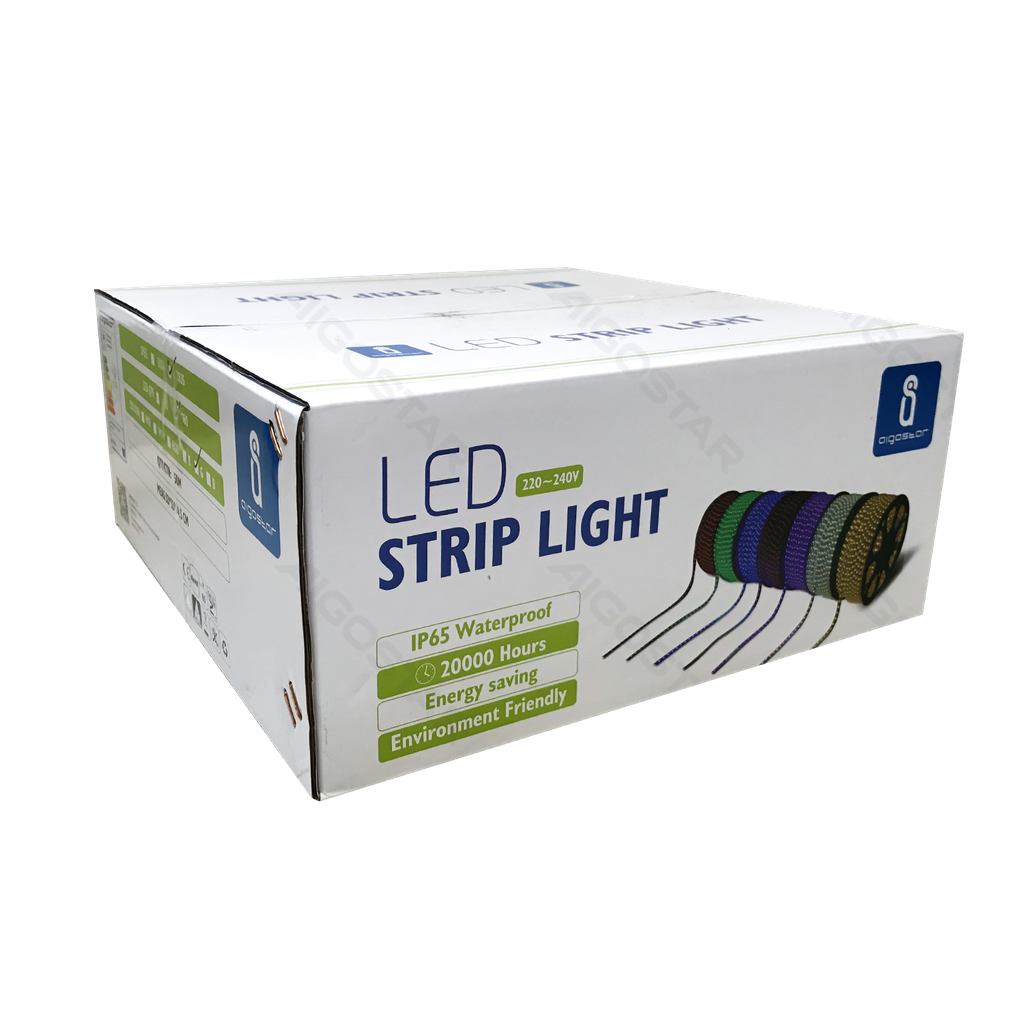 [B10302LDM] LED Strip licht 230VAC 2835-180 Dubbele rij Groen 50m 10mm