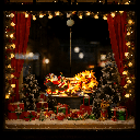 Groot hangertje in de vorm van een rendier dat werkt op batterijen met zuignap Warm wit IP20 Binnen