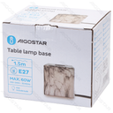 Pied de lampe de table, Ampoule non incluse, E27, Imitation marbre, Cubique