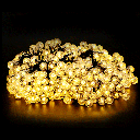 Solar-Lichterkette mit Seifenblasen, Warmes Weiß, 2m+10m