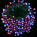 Aigostar Lichtslinger 3AA 100 x LED Rood/Blauw licht L5m (binnen en buiten)