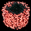 Lichterkette mit 600 LEDs, rotes Licht, 30 m (für drinnen und draußen)