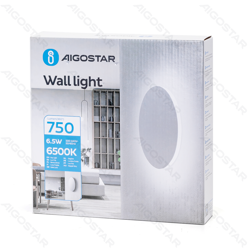 [B10303H86] Lampe murale LED Métal blanc 6,5W