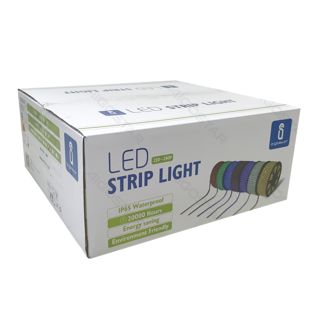 [B10302LDI] LED Strip licht 230VAC 5050-60 Rood 50m 8mm