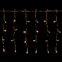 Bande lumineuse plate « glaçons » alimentée par 3 piles AA, blanc chaud, 10 m × 0,4 m, 50 bandes, IP44, intérieur/extérieur