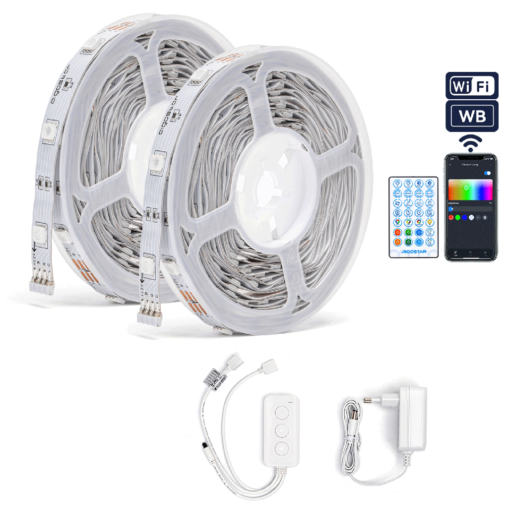 WiFi WB Smart-Lichtleiste, Niederspannung, 36 W, 2 × 5 m