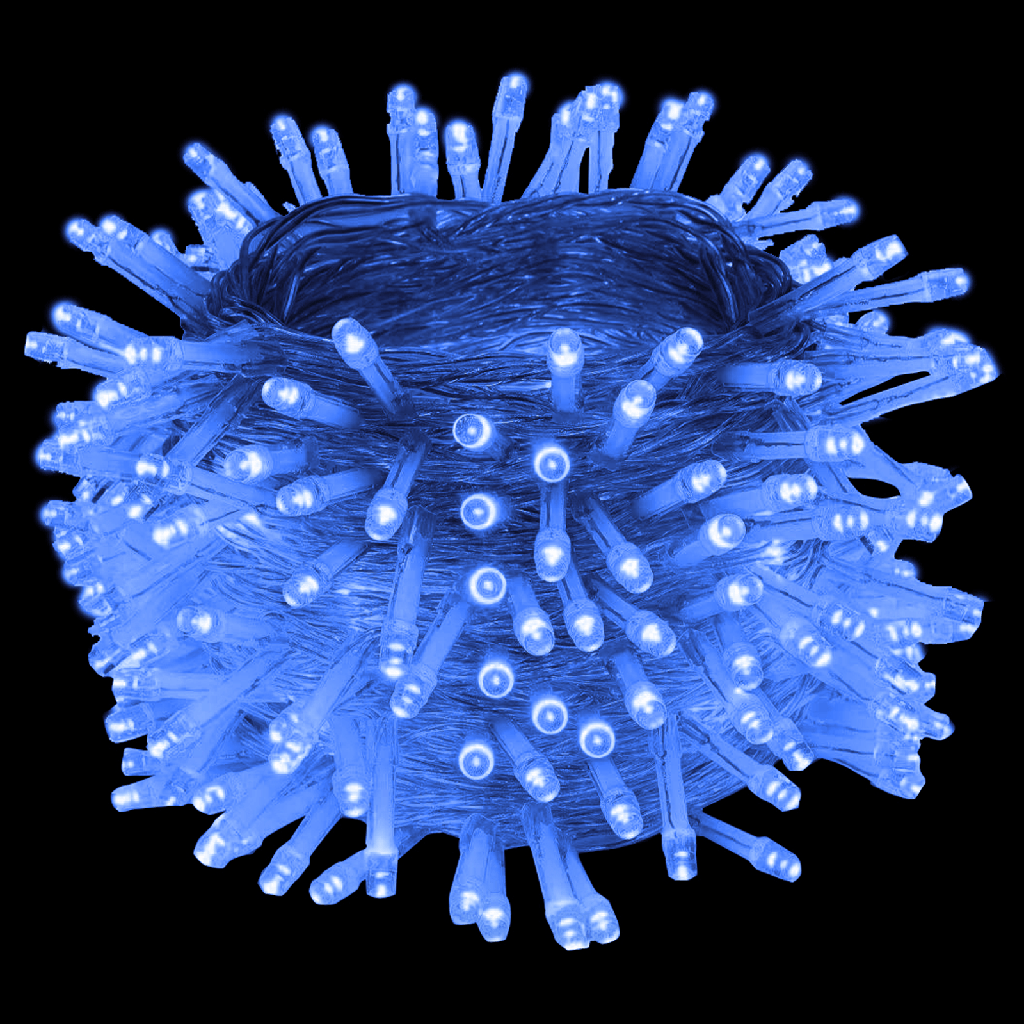 [B10303JJ7] Lichterkette 200 x LED, blaues Licht, 20 m (für drinnen und draußen)