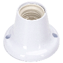 E27 Plastic Light Socket, White