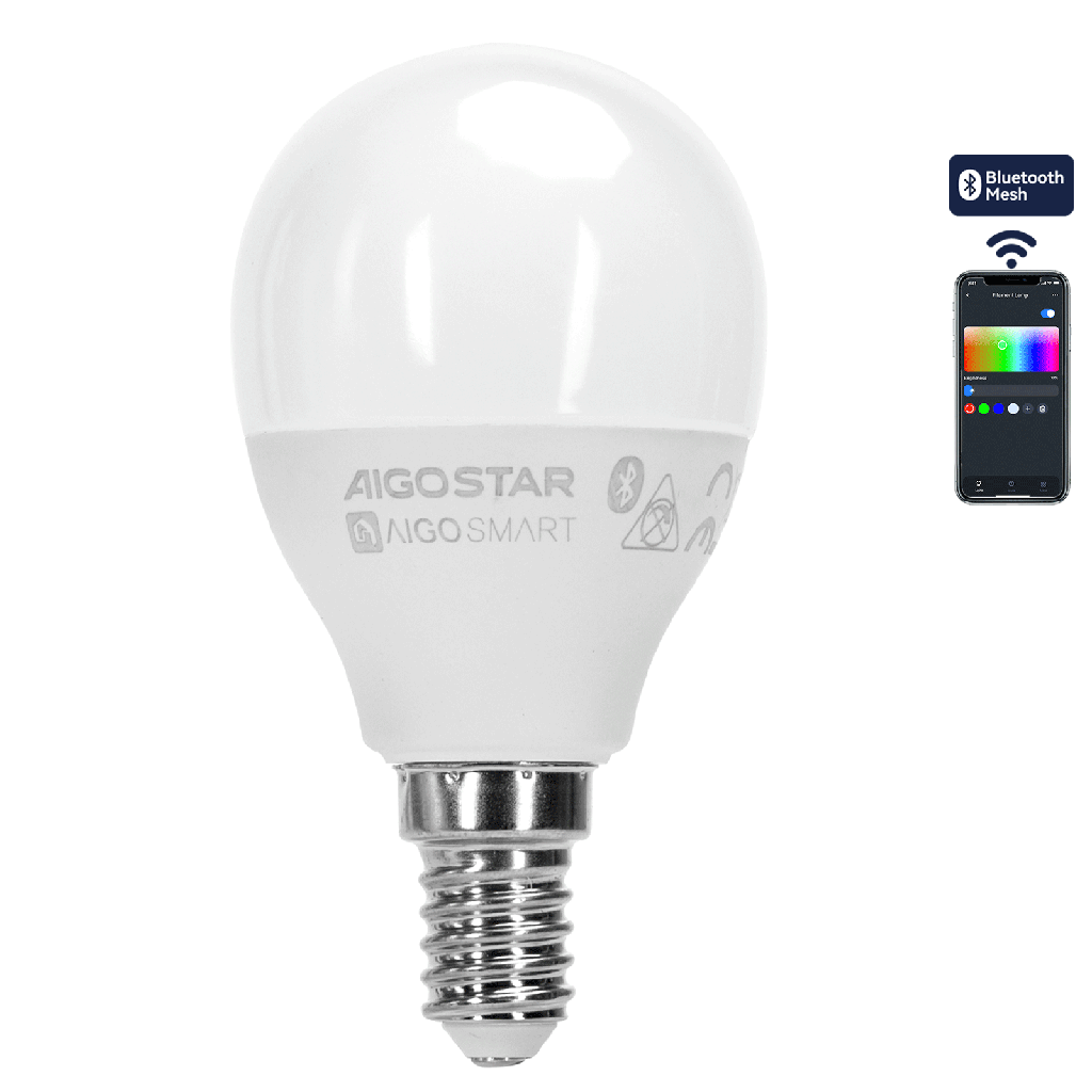 Aigostar Bluetooth MESH G45 E14 6,5W RGB+CCT