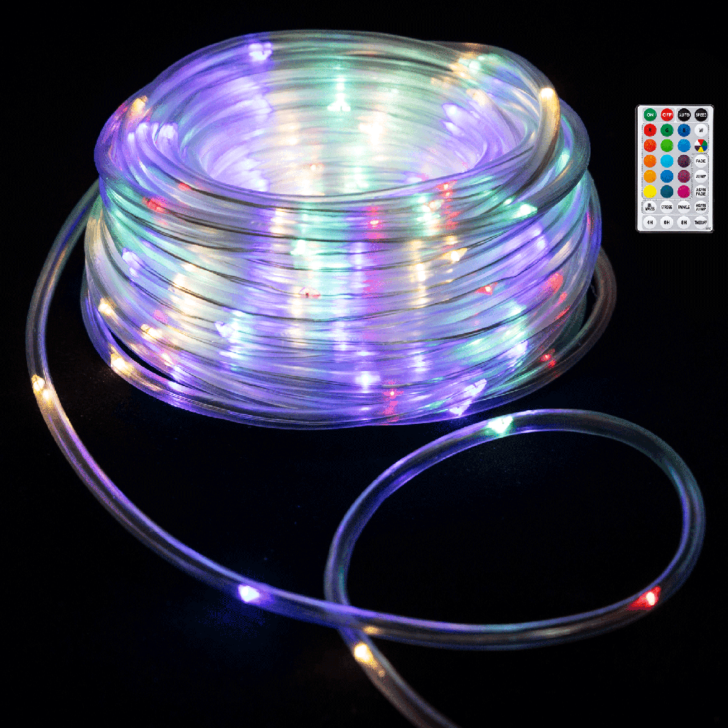 [B10303Q64] Lichtleiste mit -Φ5 mm Durchmesser, 4 AA-Batterien, RGB, 5 m