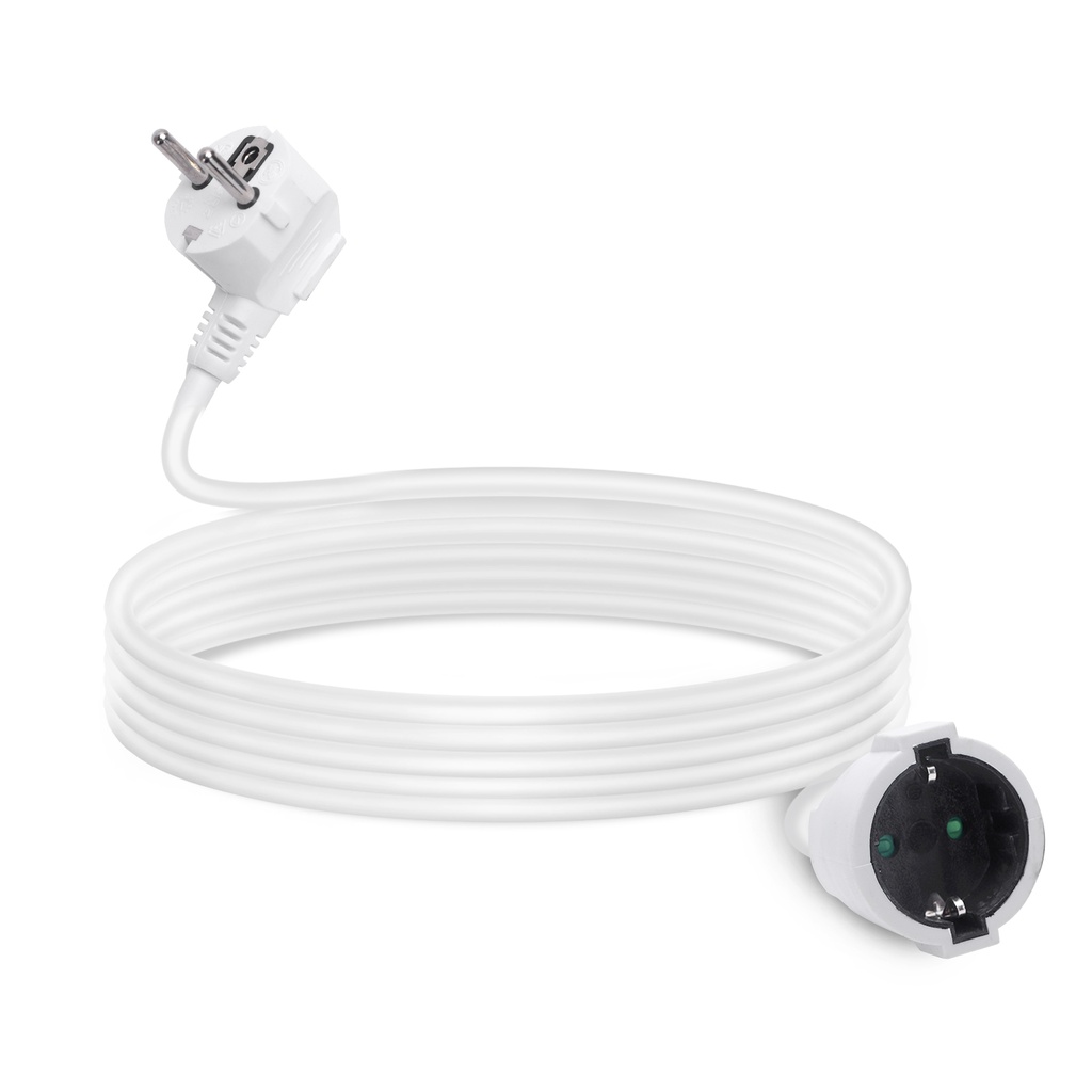 [B20103FMY] Deutsches Verlängerungskabel 3G 1,5 mm² 3 m, weiß