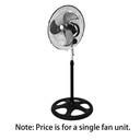 Aigostar Metalen staande ventilator 18 inch 3 bladen 3 snelheden zwart 2 st