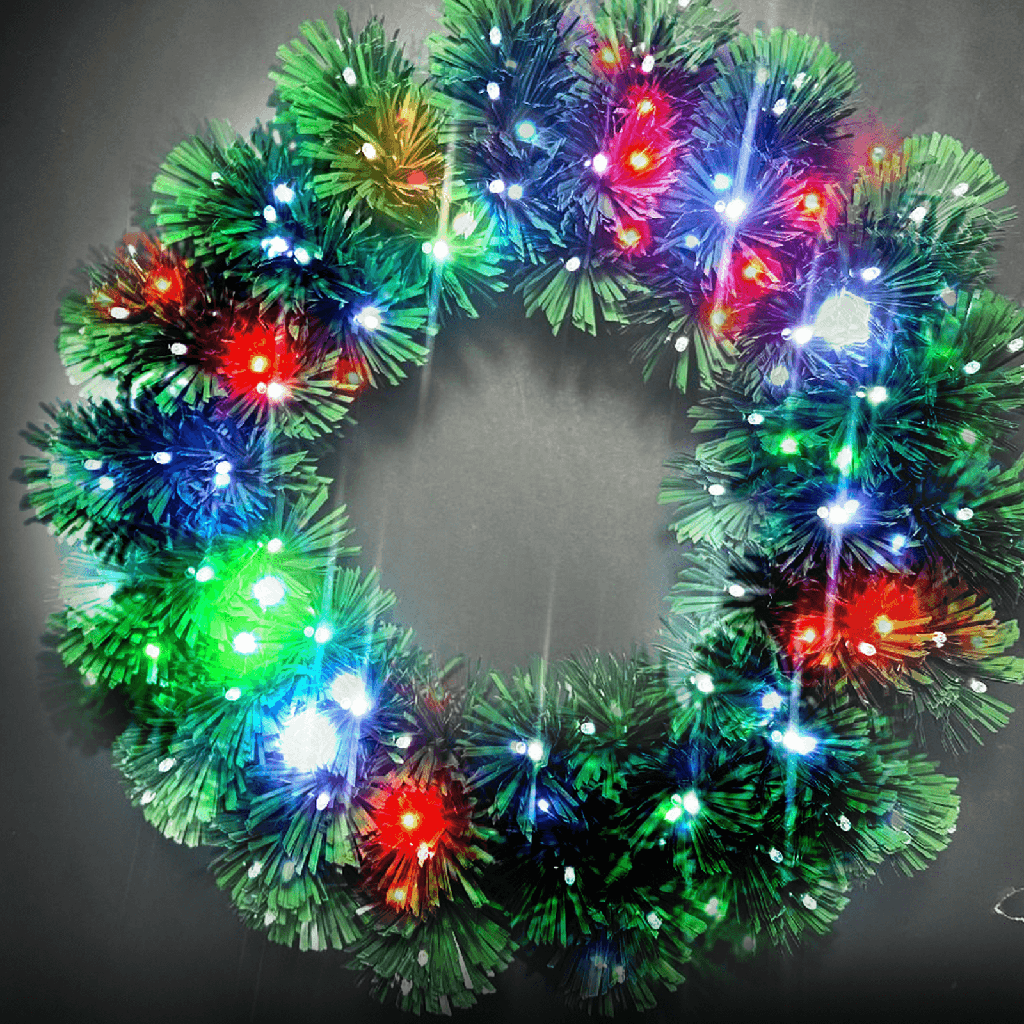 [B10303Y2A] LED plastic garland with 3 AA batteries, 0.5 m, RGBY, IP44, Indoor/Outdoor