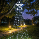 Aigostar Pentagram met watervallichtstroken op zonne-energie Koud wit 5m+2m