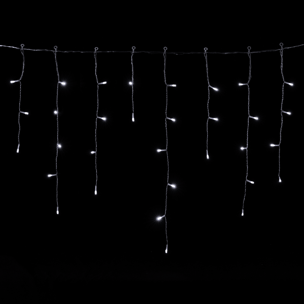 [B10303JW3] Bande lumineuse plate en forme de glaçons (ondulée) à basse tension, blanc froid, 20 m × 0,6 m, IP44, intérieur/extérieur, 100 bandes, section de couleur