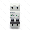 Miniature Circuit Breaker 2P 10A C-Curve Gray