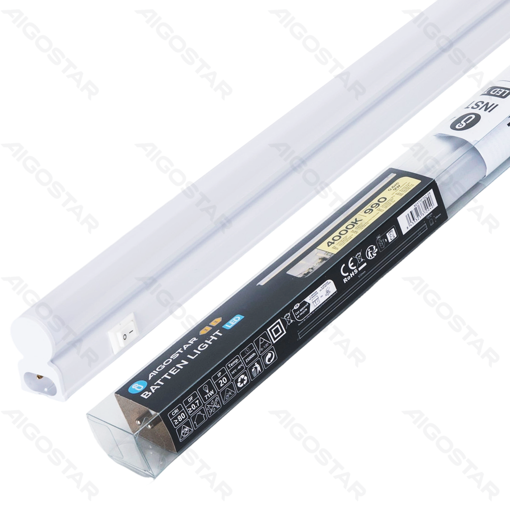 [B10402ZE8] LED Batten light T5,0.6m 9W 4000K With 0.6m power cord