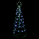 Aigostar Kegelvormige kerstboomdecoratielamp op zonne-energie Koud wit 2m+1m