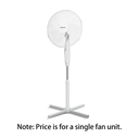 Ventilateur sur pied 16 pouces, 3 pales, 3 vitesses, blanc, lot de 2