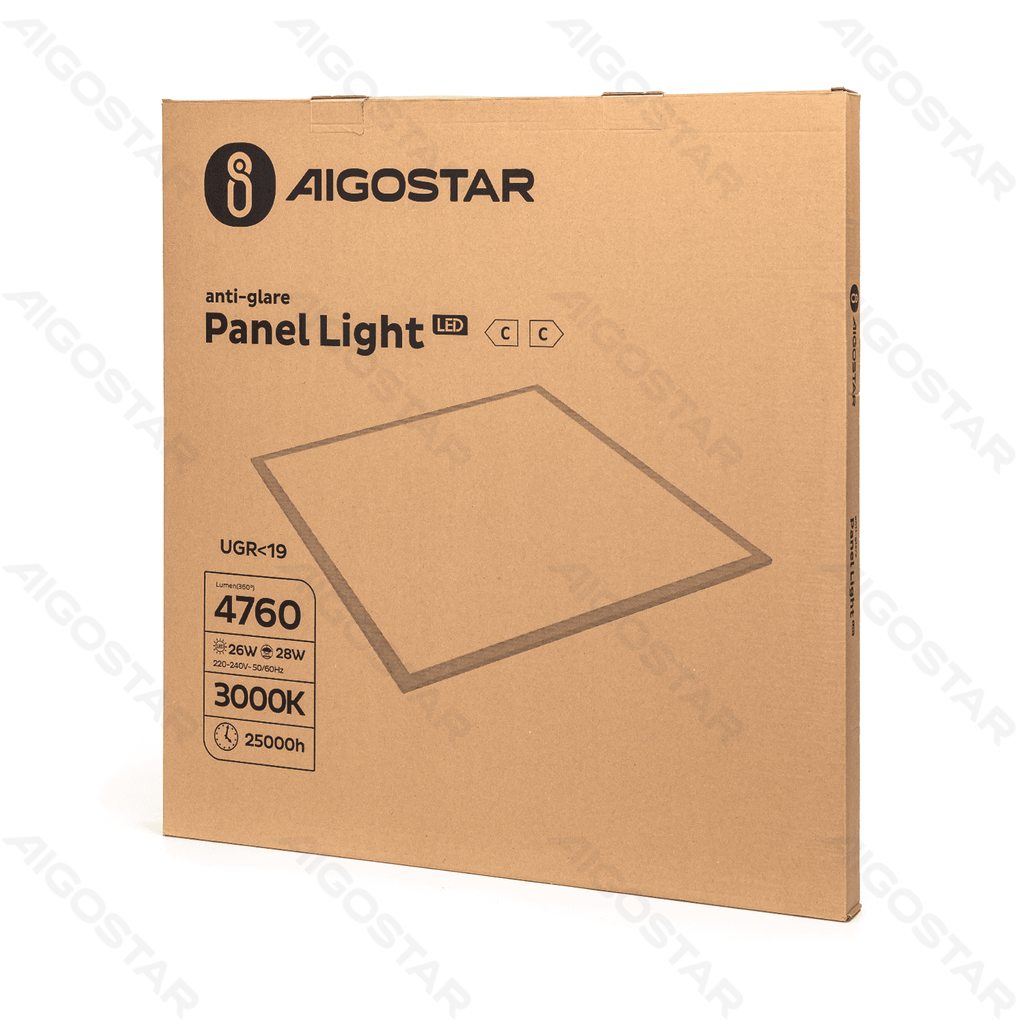 [B10406N4G] Panneau d'éclairage LED rétroéclairé, lumière blanche chaude, 28 W, 60 x 60 cm, UGR < 19