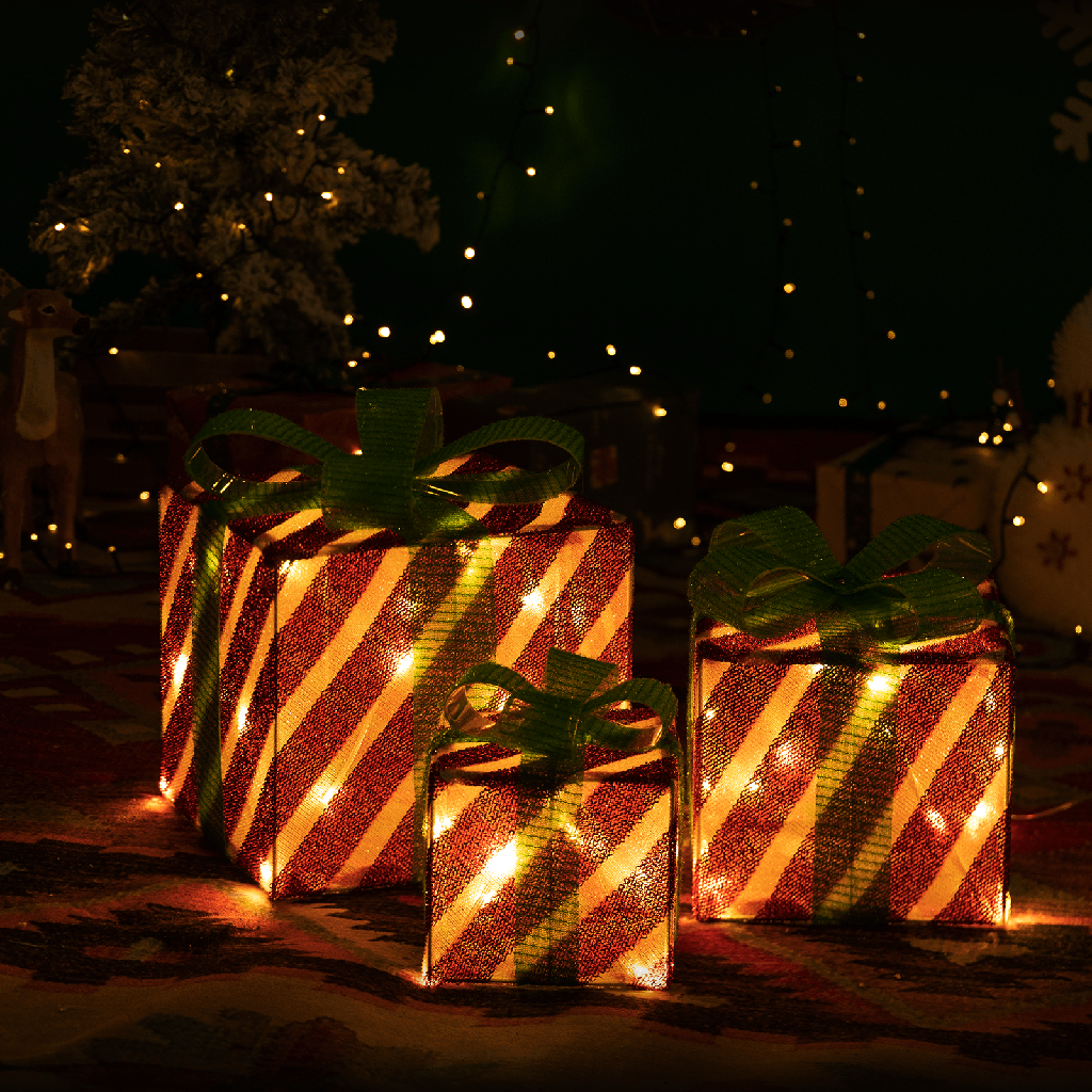 Aigostar Lichtgevende kerstpakjes met laag voltage 0.2/0.25/0.3m Warm wit IP44 Binnen/Buiten