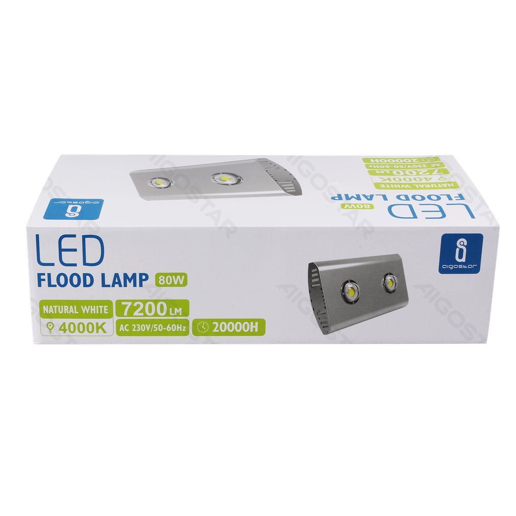 [B10202IEQ] Aigostar LED floodlight 80W 7200lm 4000K IP65