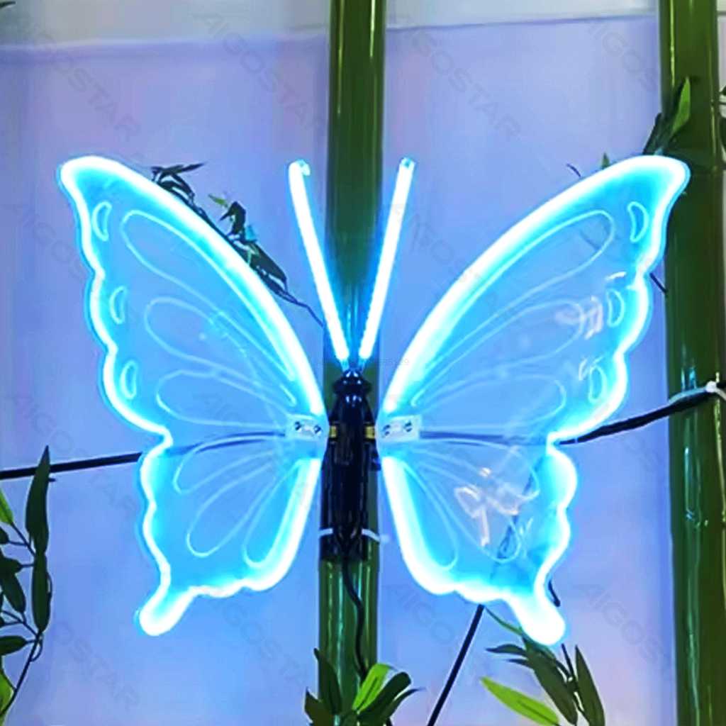 Laagspanningsambacht - 60cm - Vlinder - Blauw licht - IP44 voor binnen- en buitengebruik
