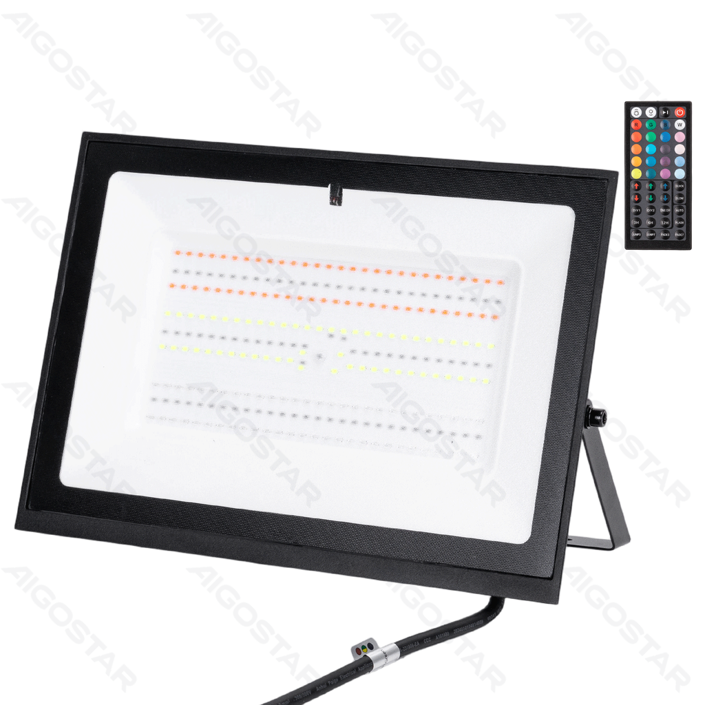 [B10202AAJE] Aigostar LED Flood light 100W RGB 30cm Remote control with 44 keys 07 series