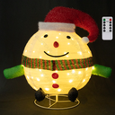 3AA-batterij Opvouwbare knutsels - Bolvormige sneeuwpop - Warm wit - IP44 Binnen/Buiten