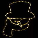 Ambachtelijk kerstvormen Sneeuwman Warm wit IP44 Binnen/Buiten