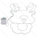 3AA-batterij geanimeerde kerstmis vormen - Rendier - Warm wit - IP44 Binnen/Buiten