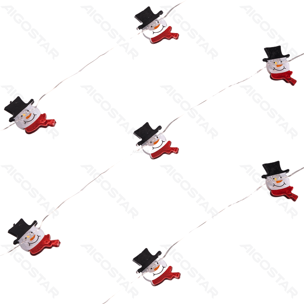 2AA batterij string lichten Lineaire sneeuwpop Warm wit 2m IP20 Binnen